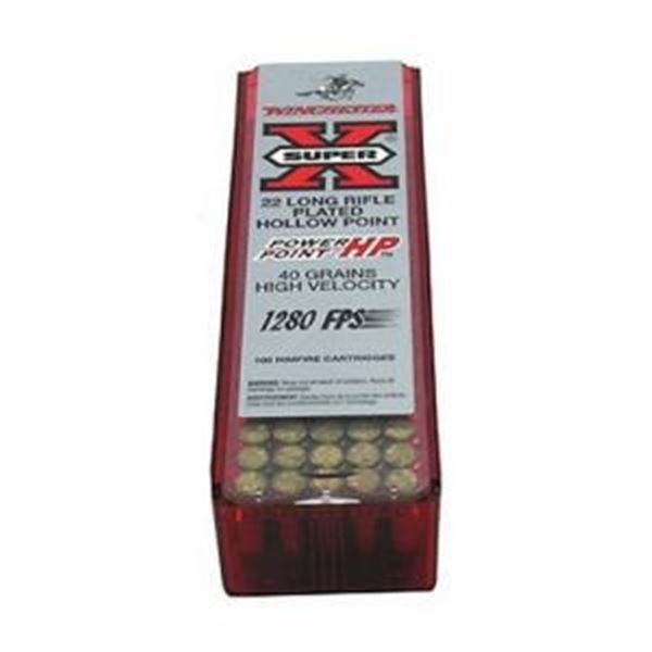 Winchester Super-X .22LR 40GR Power-Point HP-100RDS