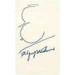 Alfred Hitchcock Autographed Card. (3  X 5 ).