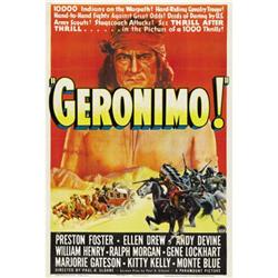 Geronimo (United Artists, 1962). One Sheet (27 