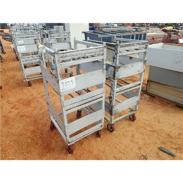 (2) metal roll around parts car