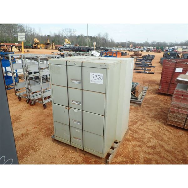 (2) 4 drawer cabinets
