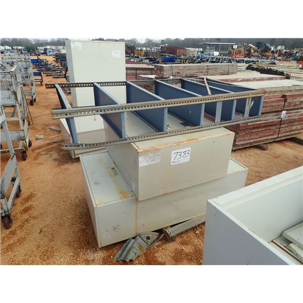 (2) storage cabinets & shelves