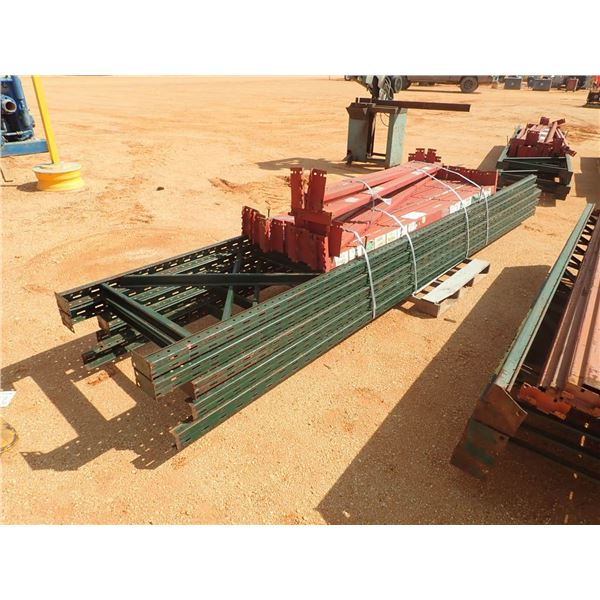 (1) pallet shelving rails w/ support post