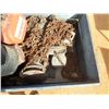 Image 2 : (1) crate of misc chain & chain hoist