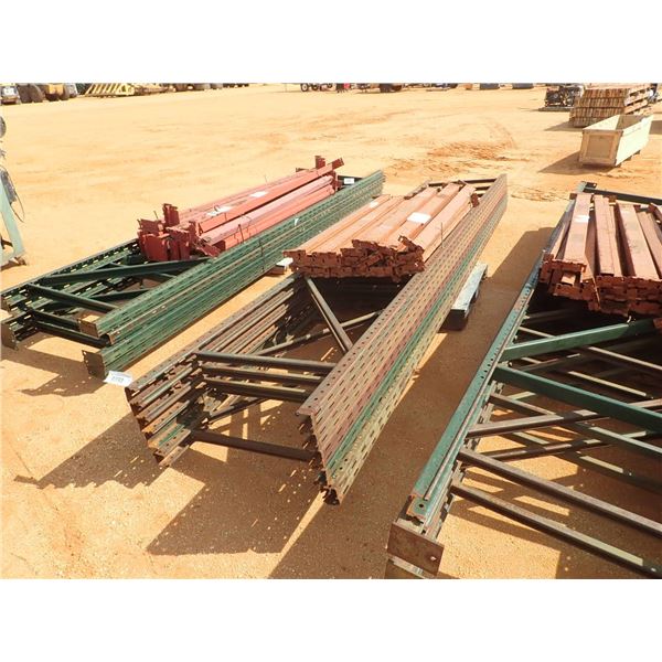(1) pallet shelving rail w/support post