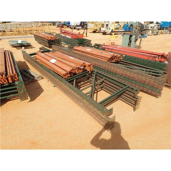 (1) pallet shelving rail w/support post