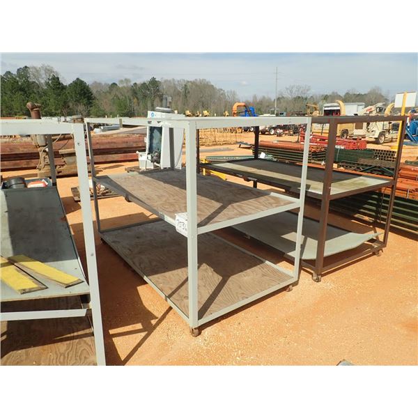 4 x 8 angle iron storage rack, roll around