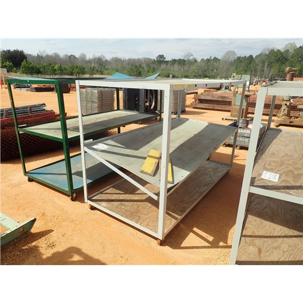 4 x 8 angle iron storage rack, roll around