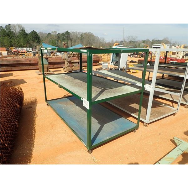 4 x 8 angle iron storage rack, roll around