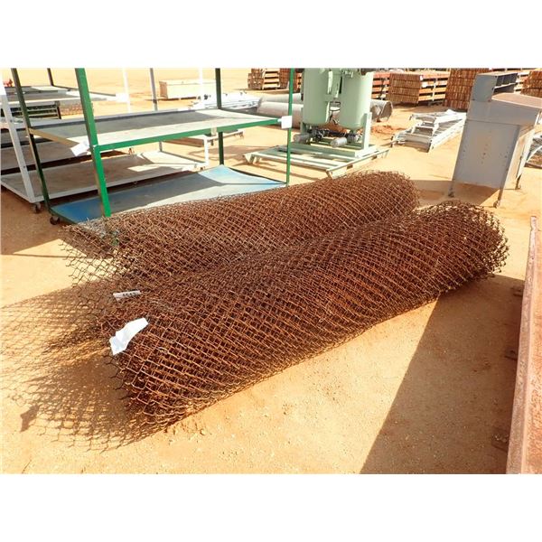 (2) rolls 8' chain link wire fence