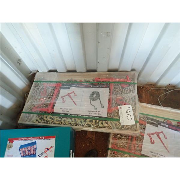 GREAT BEAR 5400 RATCHET BINDER (5) w/5/16" chain (in container)