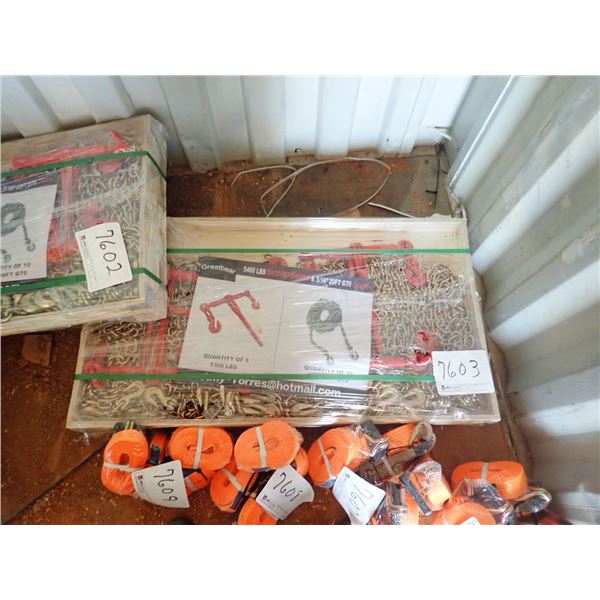 GREAT BEAR 5400 RATCHET BINDER (5) w/5/16" chain (in container)