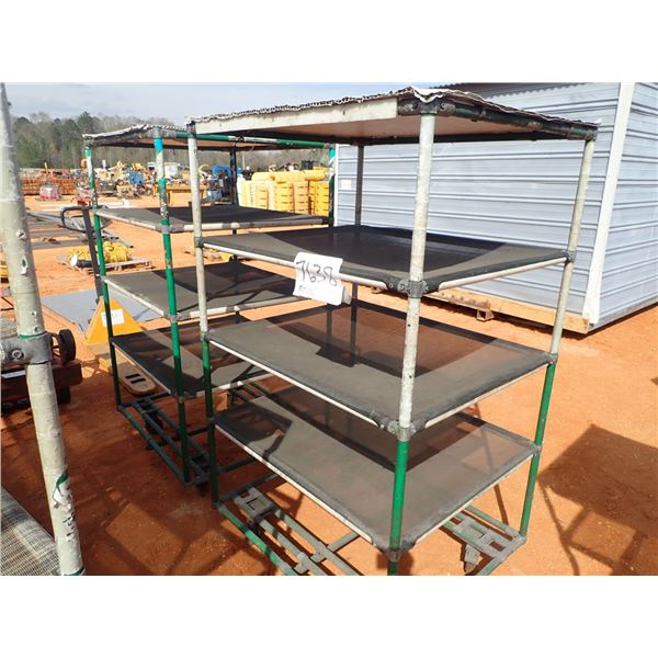 (2) 30x33 carts w/4 fabric shelves