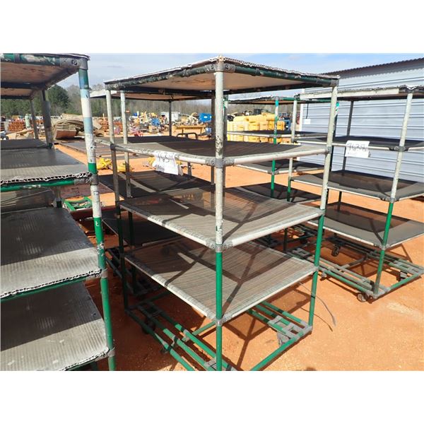(2) 30x33 carts w/4 fabric shelves