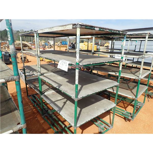 (2) 30x33 carts w/4 fabric shelves