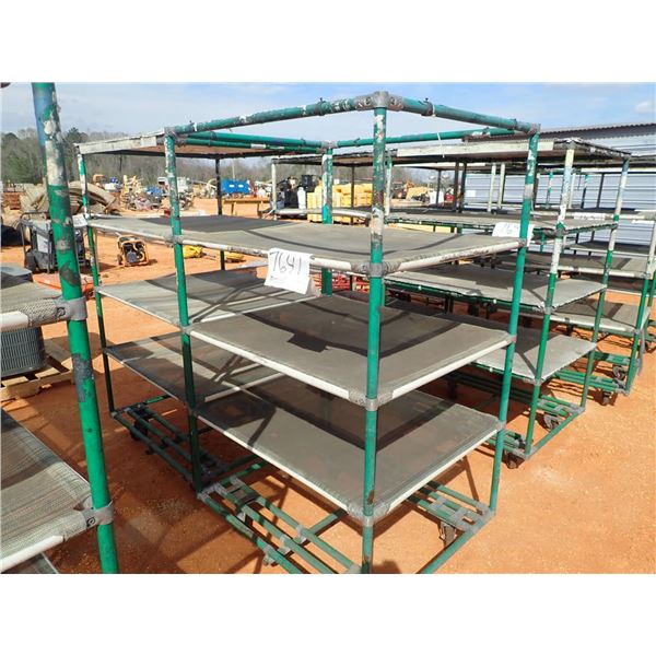 (2) 30x33 carts w/4 fabric shelves
