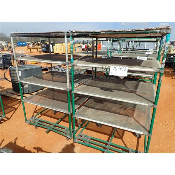 (2) 30x33 carts w/4 shelves