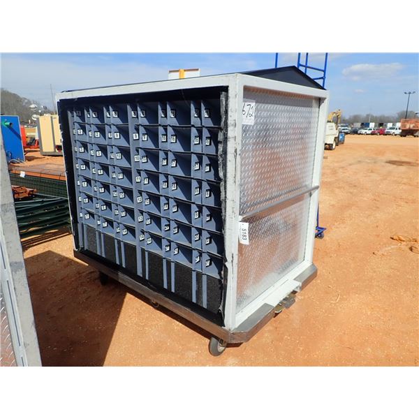 46"W x 55"H x 72"L parts cart