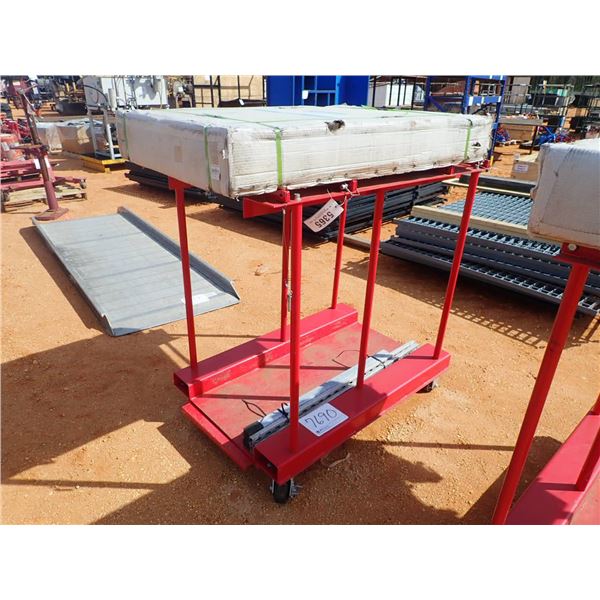 GLOBAL INDUSTRIAL 270219C forklift table, 8 cylinder storage caddy