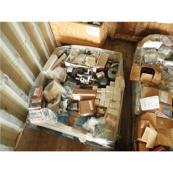 (1) pallet of misc bearing, elect parts