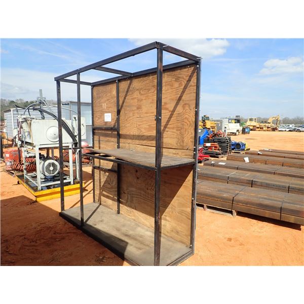 Metal frame storage bin