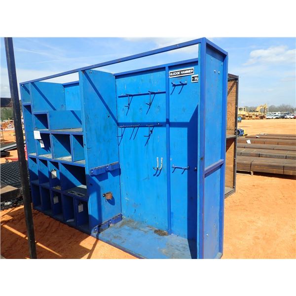 Metal frame storage bin