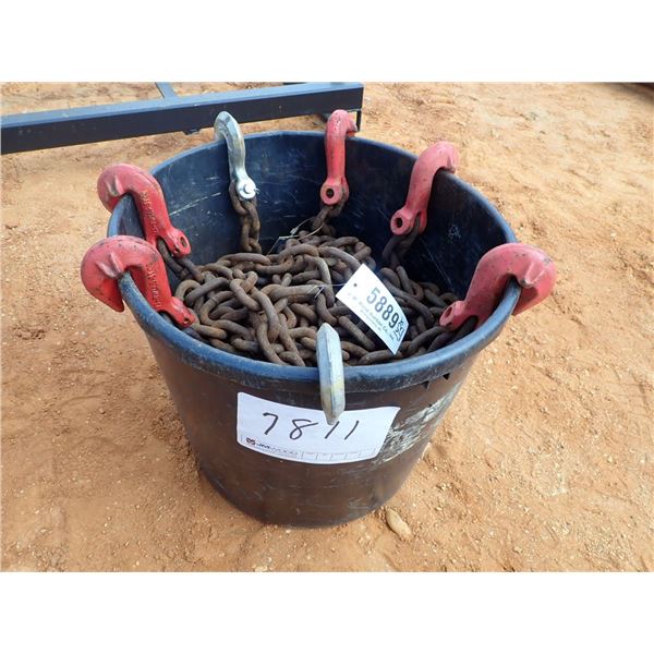 (1) tub of chain hooks