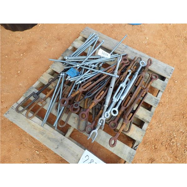 (1) pallet eye bolts & all thread