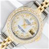 Image 1 : Rolex Ladies 2 Tone MOP String Diamond Datejust Wristwatch With Rolex Box