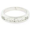 Image 2 : Classic Platinum .80 ctw Channel Set Round Brilliant VS Diamond Wedding Band Rin