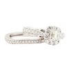 Image 4 : 1.43 ctw Diamond Ring & Wedding Band - 14KT White Gold