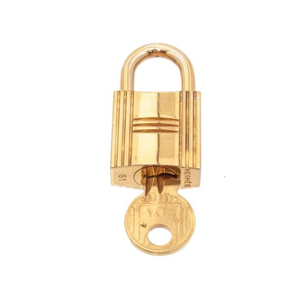 Hermes Gold Cadena Lock and Key Set