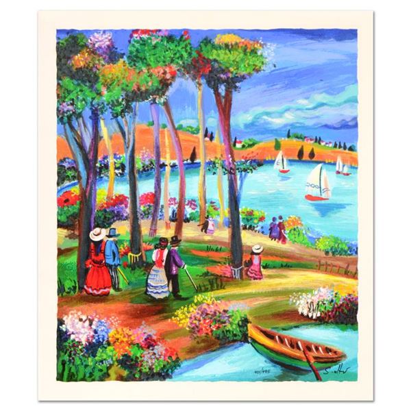 Shlomo Alter, "Afternoon Stroll" Limited Edition Serigraph, Numbered and Hand Si