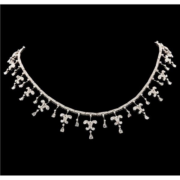 7.45 ctw Diamond Necklace - 18KT White Gold