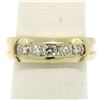 Image 3 : 14K Yellow Gold 0.55 ctw 5 Round Channel Set E VVS Diamond Wedding Band Ring