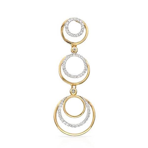 14k Two Tone Gold 0.28CTW Diamond Pendant, (I2/H-I)