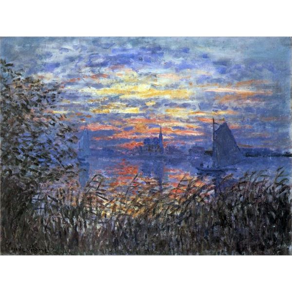 Claude Monet - Sunset on the Seine