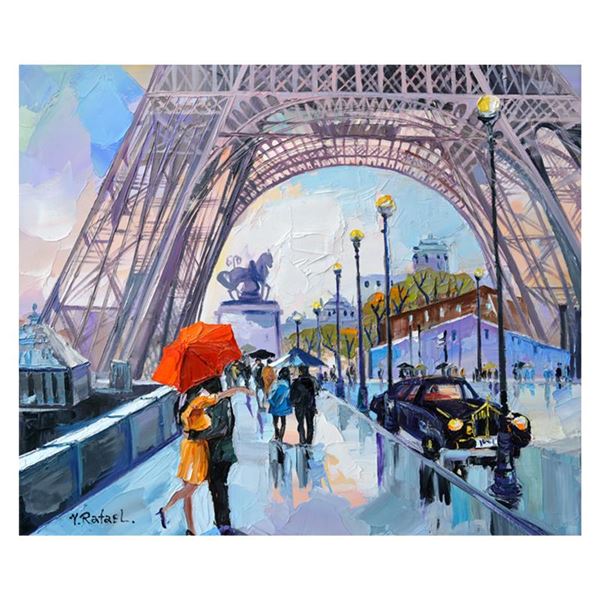 Yana Rafael, "Happy to See You" Hand Signed Original Painting on Canvas with COA