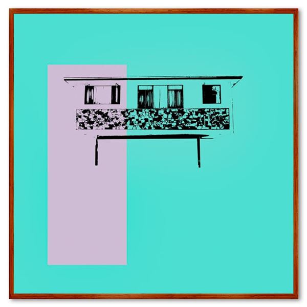 Claudio Santini, "Dingbat 3" Framed Hand Signed Limited Edition on Canvas with L