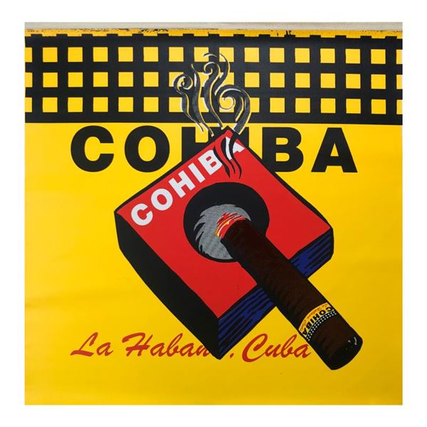 Steve Kaufman (1960-2010), "Cohiba Cigar" Hand Signed and Numbered Limited Editi
