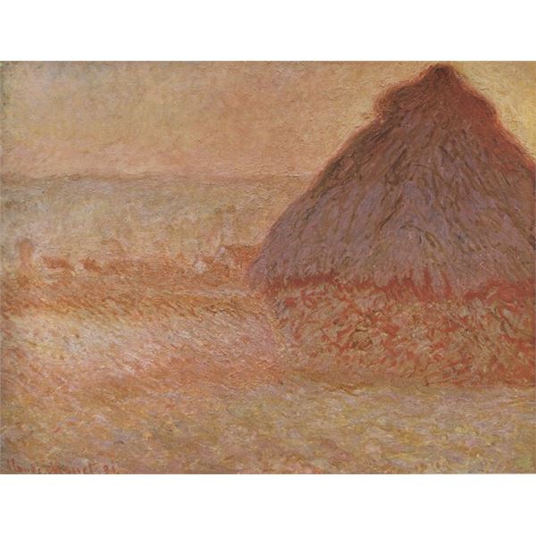 Claude Monet - Haystacks at Sunset