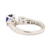 Image 3 : 1.23 ctw Blue Sapphire and Diamond Ring - 14KT White Gold