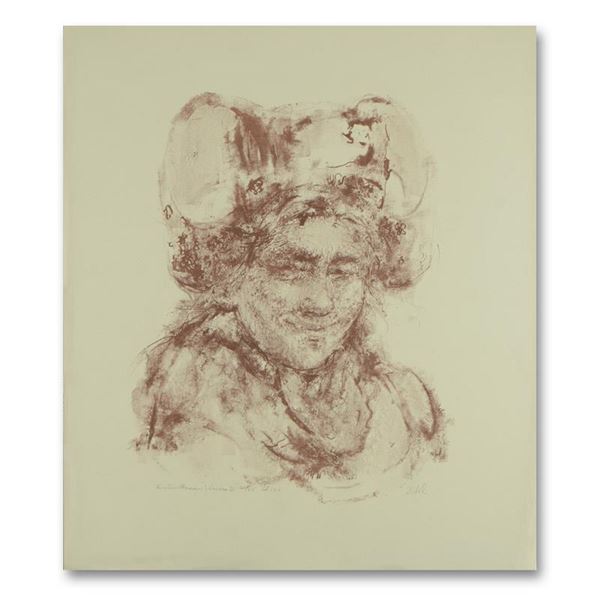 Edna Hibel (1917-2014), "Breton Woman" Limited Edition Lithograph, Numbered and