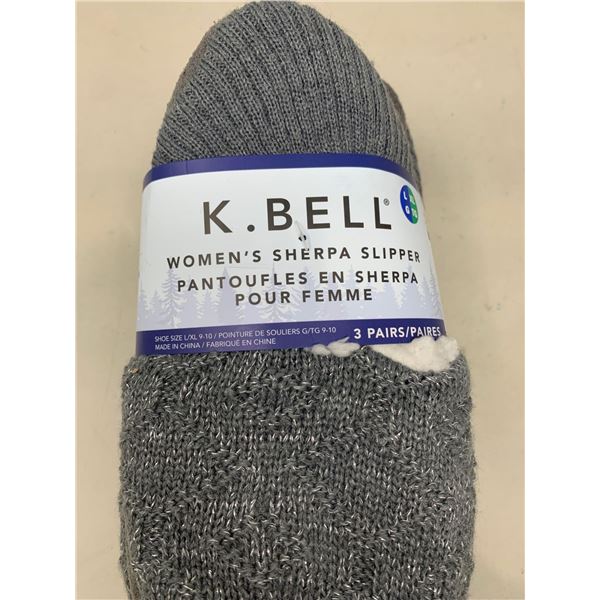 K Bell Womens Sherpa Slippers 2-Pack Size L/XLÂ 