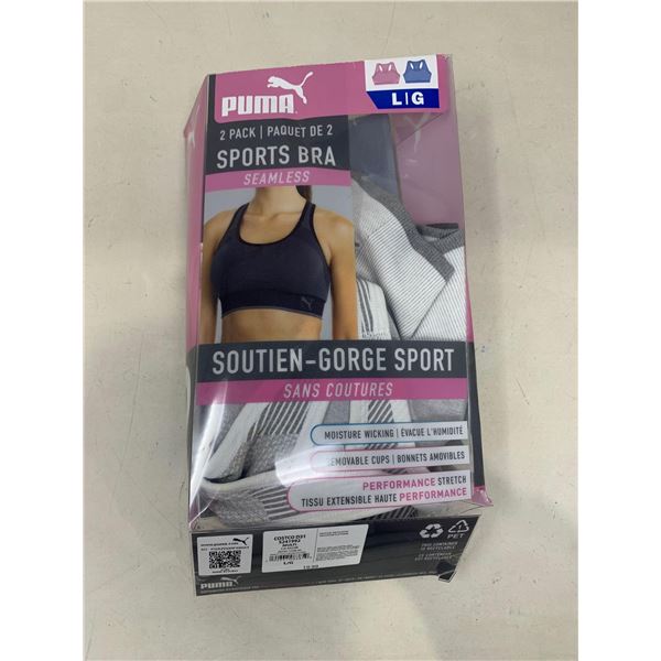 Puma Ladies Sports Bra 2-Pack Size L/GÂ 