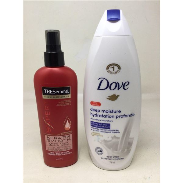 TRESemmeÂ Heat Protectant Spray  Dove Deep Moisture Lotion