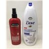 Image 1 : TRESemmeÂ Heat Protectant Spray  Dove Deep Moisture Lotion
