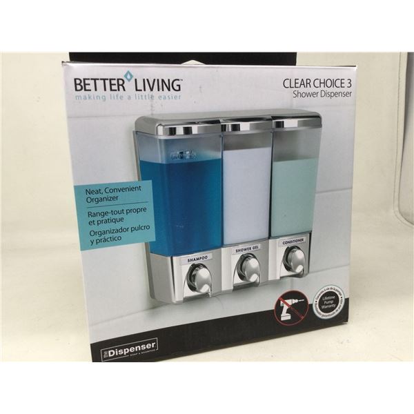 Better Living Clear Choice 3 Shower Dispenser