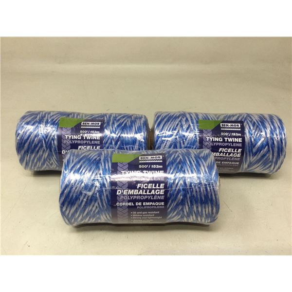 Ben-Mor Tying Polypropylene Twine 500ft Lot of 3Â 