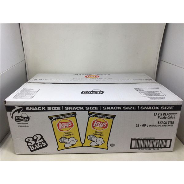 Case of Lays Classic Potato Chips (32 x 60g)